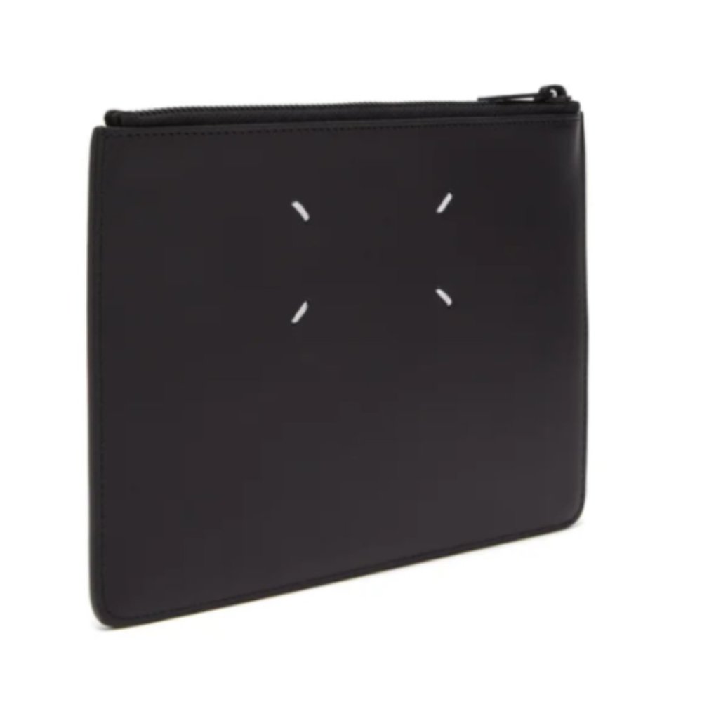 Maison Margiela Four-stitches grained-leather pouch Grained leather